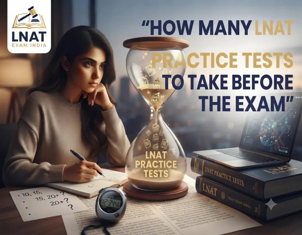 Student taking an LNAT mock test to decide how many LNAT practice tests to complete