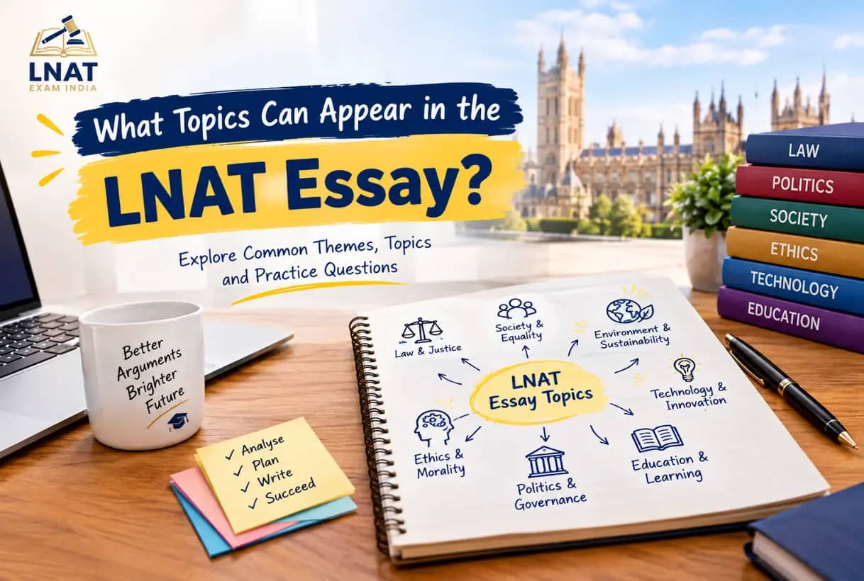 Law applicant planning an argument for LNAT essay topics with a timed practice question