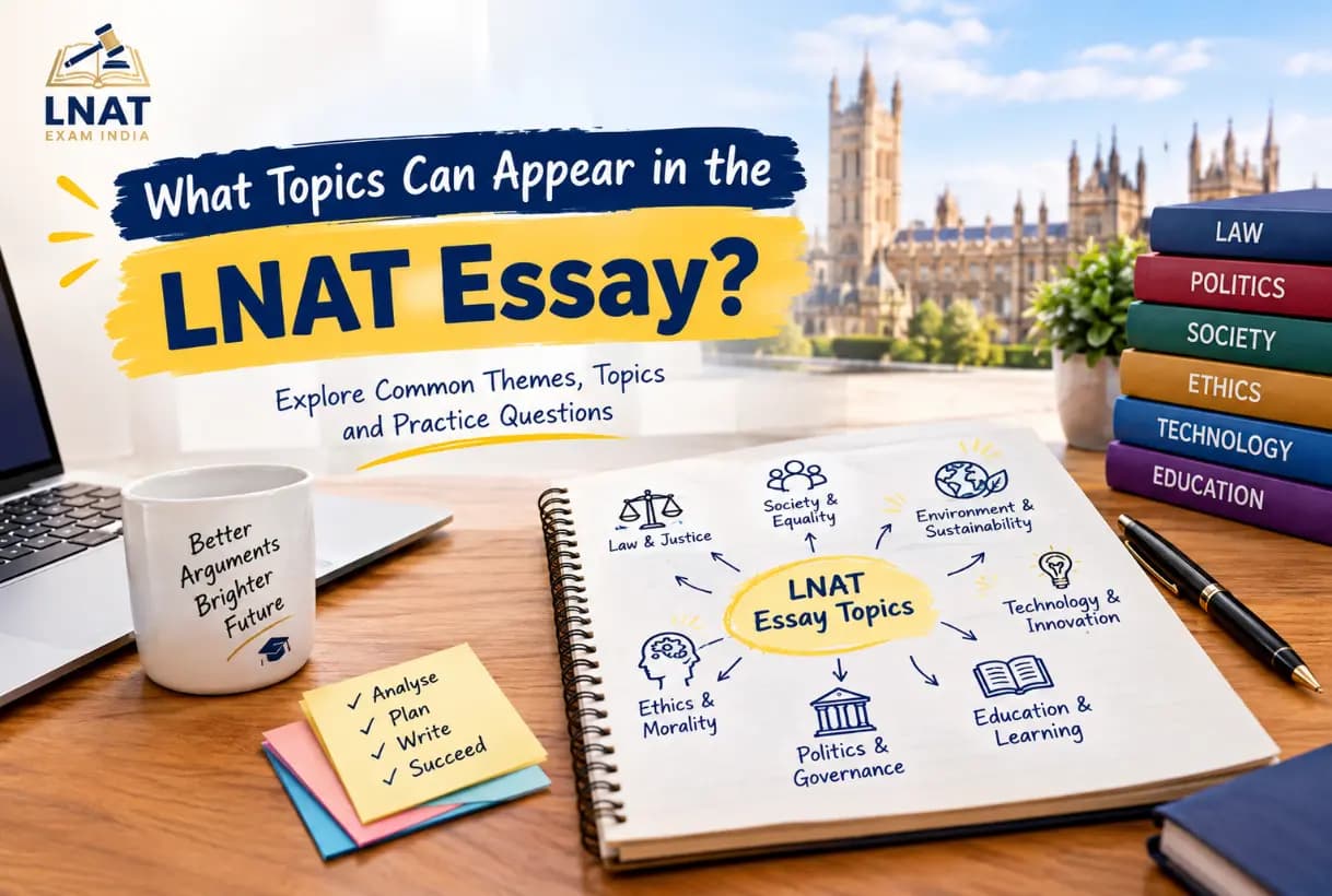 Law applicant planning an argument for LNAT essay topics with a timed practice question